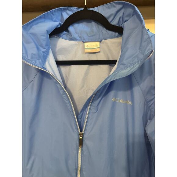 Columbia Women's Sz LG Blue II Full Zip Omni-Tech Jacket Corp Core Rain Resistan - Picture 5 of 9